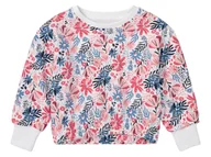 Swetry dla dziewczynek - lupilu® Bluza dresowa dziewczęca z bawełną (122/128, Biały) - miniaturka - grafika 1