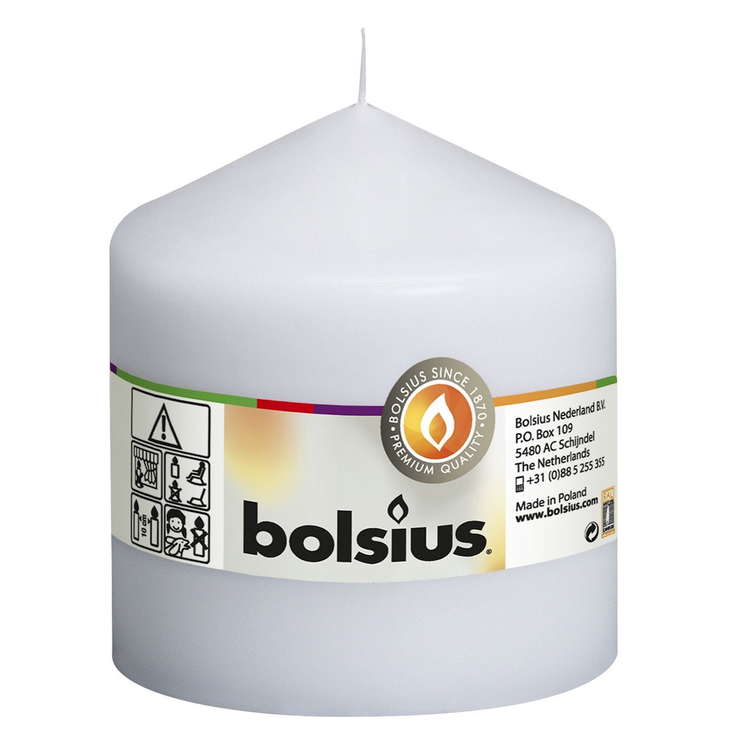 Bolsius ŚWIECA PIEŃKOWA 100/100 BIAŁA