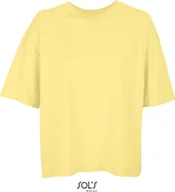 Koszulki i topy damskie - SOLs 03807 Koszulka damska Boxy Oversized - Bawełna organiczna czesana - Kolor: Jasnożółty - Rozmiar: M - miniaturka - grafika 1