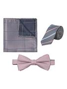 Krawaty i muchy męskie - JACK & JONES Męski Jacrilo Summer Giftbox Set z krawatem i muchą, Prism Pink/Szczegóły: Tie-Hankie z Checks-Bowtie, One Size, Prism Pink/Detail:tie - Hankie W. Checks - Bowtie, Rozmiar Uniwersalny - miniaturka - grafika 1