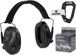 Mil-Tec, Ochronniki Słuchu, Strzeleckie słuchawki ochronne, Czarne - Odzież robocza - miniaturka - grafika 1