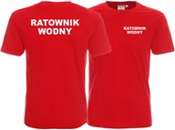 Koszulki męskie - Koszulka męska RATOWNIK WODNY czerwona - miniaturka - grafika 1