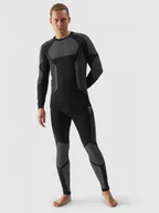 Bielizna sportowa męska - Męska bielizna termoaktywna bezszwowa (dół) 4F 4FWAW24USEAM166 - czarna - miniaturka - grafika 1