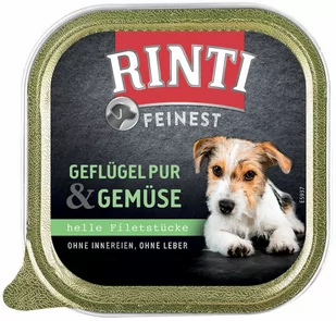 Rinti Feinest Huhn & Gemuse Pies - kurczak + warzywa Tacka 150g 7649 - Mokra karma dla psów - miniaturka - grafika 1