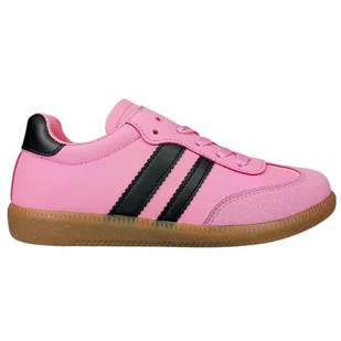 Buty Trampki Modne Stylowe Wygodne Komfortowe Antypoślizgowe Retro Klasyczne Sznurowane Gumowa Podeszwa Damskie Różowe Amora 36 - Skarpetki dla dzieci - miniaturka - grafika 1