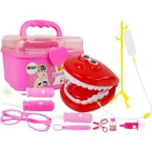 Zabawy w naśladowanie dorosłych - Zestaw Lekarski Dentysta Stojak Kroplówka Lekarstwa Strzykawka Wiertła Szczoteczka do Zębów - miniaturka - grafika 1