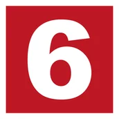 Systemy ekspozycyjne i znaki informacyjne - BC026 LICZBA 6, KN - FOLIA PODŁOGOWA NIEŚWIECĄCA; (500X500MM) - miniaturka - grafika 1