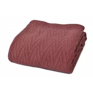 Koce - Pled Koc W Jodełkę Marcus 130X170 Ciemny Róż Teracota - miniaturka - grafika 1