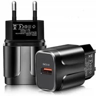 Ładowarki do telefonów - SZYBKA ŁADOWARKA SIECIOWA DO GNIAZDKA USB ŁADOWANIE QUICK CHARGE 3.0 - miniaturka - grafika 1