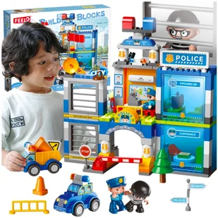 KLOCKI KONSTRUKCYJNE CITY ACTION KOMISARIAT POLICJI Z WIĘZIENIEM 175 EL. - Klocki - miniaturka - grafika 1