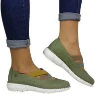 Półbuty damskie - Półbuty Stylowe Maciejka P6814-09 001 Zielone Skóra Naturalna - MACIEJKA - miniaturka - grafika 1