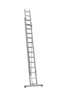 ALVE Aluminiowa dwuczęściowa drabina wysuwana z liną EUROSTYL, 2x14 szczebli, długość 6,81 m 558009 - Drabiny - miniaturka - grafika 1