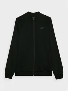 Męska bluza dresowa rozpinana bez kaptura 4F 4FWMM00TSWSM1463 - czarna - Bluzy sportowe męskie - miniaturka - grafika 1