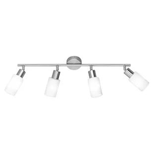 Trio Lighting Reality Leuchten R80014007 lampa sufitowa, kolor: nikiel matowy, szklane klosze: matowy biały opalizujący, 4 x E14, maks. 40 W, bez źródeł światła, długość: 60 cm R80014007 - Akcesoria turystyczne - miniaturka - grafika 4