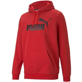 Bluzy męskie - Bluza Męska Puma Ess Heather Hoodie Fl Czerwona 586739 11-M - grafika 1