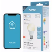 Systemy inteligentnych domów - Hama WLAN żarówka LED E27 A60 9W RGBW opal - miniaturka - grafika 1