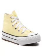 Buty dla dziewczynek - Converse Trampki Ctas Eva Lift Hi A02490C Żółty - miniaturka - grafika 1
