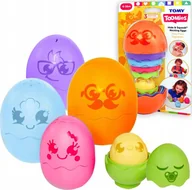 Zabawki do kąpieli - Akuku Zabawka kąpielowa jajko matrioszka Tomy pomarańczowy - miniaturka - grafika 1