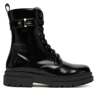 Buty dla dziewczynek - Trapery Tommy Hilfiger Lace-Up Bootie T4A5-34028-1453 S Czarny - miniaturka - grafika 1