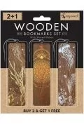 Cozywood Zakładki drewniane do książki 2+1 Złote - Zakładki do książek - miniaturka - grafika 1