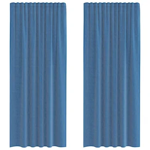 vidaXL Zasłony woalowe z kieszeniami na drążek 2 szt. Royal Blue - Zasłony - miniaturka - grafika 1