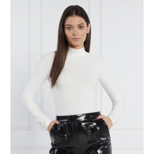Karl Lagerfeld Bluzka Texture | Slim Fit - Bluzki damskie - miniaturka - grafika 1