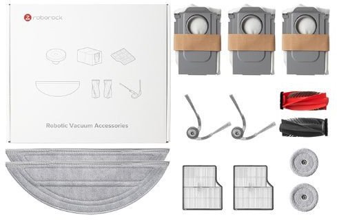 Roborock Acc Kit Saros 10 2x Mop + Edge Cloth, 1x Main Brush, 3x Dust Bag