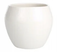 Donice - Osłonka ceramiczna na kwiaty kremowa 15 x 13 cm - miniaturka - grafika 1