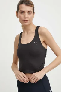 Puma top do jogi Studio Foundation kolor czarny 524843 - Koszulki sportowe damskie - miniaturka - grafika 1