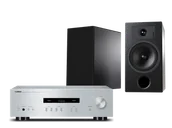 Zestawy stereo - Yamaha A-S201 (srebrny) + Tesi 3 (czarny) - miniaturka - grafika 1