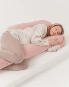 Poduszki do karmienia - PIAPIMO-PODUSZKA CIĄŻOWA DO SPANIA TYPU 7 JERSEY RÓŻOWY - miniaturka - grafika 1