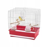 Klatki i wyposażenie dla ptaków - Irene 2, klatka, dla ptak�w, czerwona, 45x27x43 cm - miniaturka - grafika 1