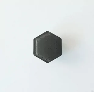 Gałka meblowa Hexagon Szklana Ciemna szara - Klamki - miniaturka - grafika 1