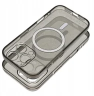 Etui i futerały do telefonów - Futerał CLEAR MAG COVER z ochroną aparatu kompatybilny z MagSafe do IPHONE 15 Pro black glitter - miniaturka - grafika 1