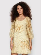 Sukienki - Sisley Sukienka koktajlowa 49O6LV00H Beżowy Regular Fit - miniaturka - grafika 1