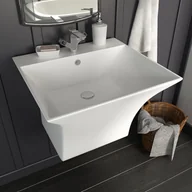 Umywalki - vidaXL Umywalka ścienna, ceramiczna, biała, 500 x 450 x 410 mm - miniaturka - grafika 1