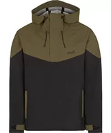 Kurtki męskie - FILA Trencin kurtka męska Windbreaker Pull-on Jacket, Moonless Night-Burnt Olive, XL - miniaturka - grafika 1