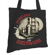 Torby i wózki na zakupy - Torba Bawełniana dla Budowlańca Czarna Na Prezent ekologiczna Trwały Nadruk - miniaturka - grafika 1