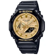 Zegarki męskie - Czarno-złoty zegarek Casio G-Shock GA-2100GB-1AER - miniaturka - grafika 1