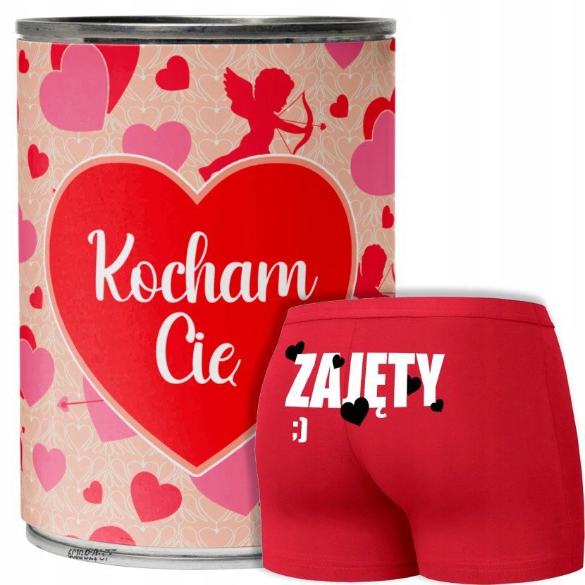 BOKSERKI Prezent na WALENTYNKI Wzory + PUSZKA - XL