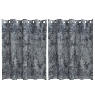 VidaXL Zasłony srebrnoszare Srebrnoszary Poliester 140 x 140 cm - Zasłony - miniaturka - grafika 1