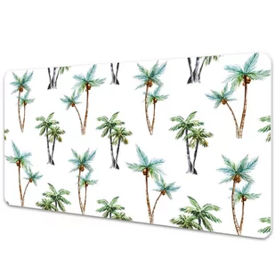 Mata ochronna z nadrukiem Palmowy mural 90x45 cm - Podkładki na biurko - miniaturka - grafika 1