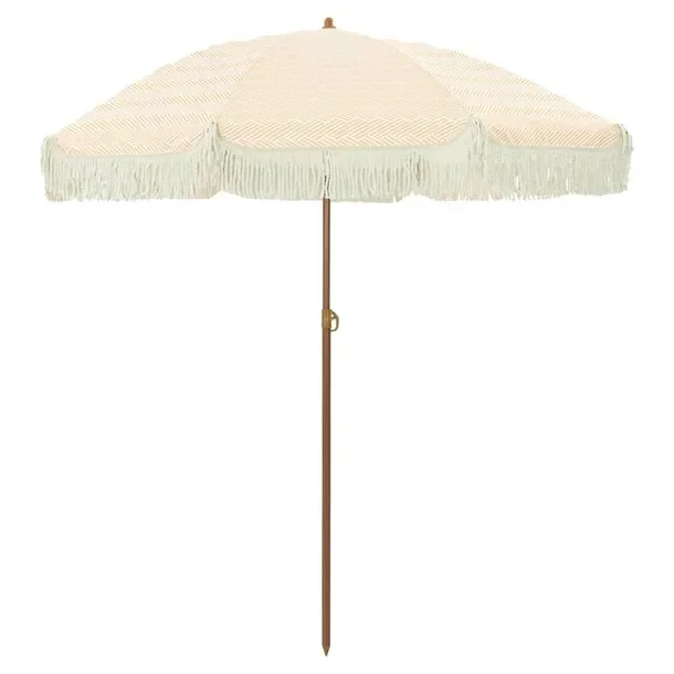 Parasol plażowy Żółty i Biały 160 x 160 x 196 cm