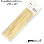 Decoupage - Penword Drewniane patyczki długie 250mm 50 szt. - miniaturka - grafika 1