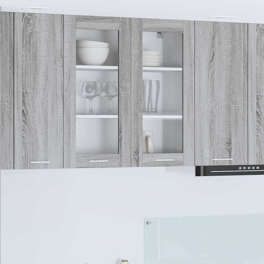 vidaXL vidaXL Szafka wisząca z przechowywaniem Szary Sonoma 80 x 31 x 80 cm