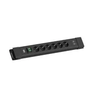 Listwy zasilające - BACHMANN CONNECTUS 6xCEE7/3, 1xswitch 1xUSB A/C 22W 2.0m CEE7/7 Czarny - miniaturka - grafika 1
