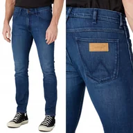 Spodnie męskie - Wrangler BRYSON SKINNY Blue Ring CIEMNE SPODNIE JEANSOWE RURKI W28 L34 - miniaturka - grafika 1
