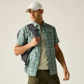 Koszule męskie - Regatta Koszula męska z krótkim rękawem Mindano Niebieski, Cotton, Rozmiar: S - miniaturka - grafika 1