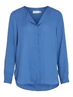 Bluzki damskie - Vila Damska bluzka Vilucy L/S Shirt-Noos, federal blue, XXL - miniaturka - grafika 1