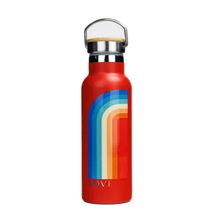 Butelka termiczna stalowa Dr.Bacty Iris 500 ml - Czerwona - Love - Butelki termiczne - miniaturka - grafika 1